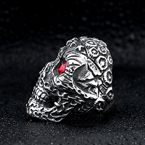 Image of Genuine Stainless Steel Ring Jewelry for Men Fashion Punk Biker Skull Rings