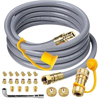 Aekops 5249 Propane to Natural Gas Conversion Kit for Blackstone 28"/36" Griddle, 10 FT 3/8" ID Natural Gas Hose With 3/8" Female Flare Fitting for Tailgater, Rangetop Combo & Burner Stove, 1/2 PSI