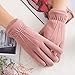 Nuevo Invierno Mujer Encaje Cálido Cachemira Tres Costillas Lindo Oso Mitones Doble Grueso Felpa Muñeca Mujeres Pantalla Táctil Guantes de Conducción -C63 C Pink
