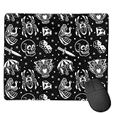 Gaming Mouse Pad Old School Traditional Tattoo Set Mouse Pads Non Slip Rubber Base Mousepad Rectangl