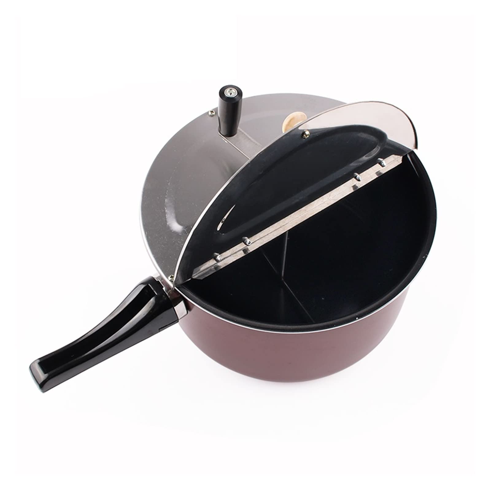 Popcorn-Maschine Air Popcorn Maker Handbetriebener Herd Gas Popcorn Maker Commerical Popper Pot Nonstick Manuelle Hand Cranked Hot Oil Popped Corn Making Machine