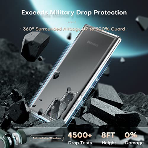 Image of TOCOL for Samsung Galaxy S22 Ultra Case, Translucent Matte Hard Back [Military Grade Shockproof] [Anti-Scratch & Anti-Fingerprint] Slim Fit Protective Cover for Galaxy S22 Ultra Case 6.8'', Clear