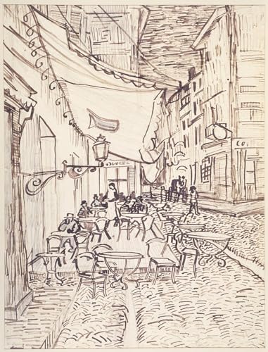 Toile Terrasse de café la nuit Van Gogh Décoration Salon Moderne Lumineuse