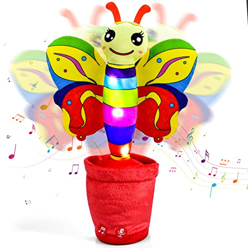 Cactus Qui Danse et Chante Série,Papillon Peluche,Peluche Interactive Jeux Bebe 3 6 9 12 Mois Jouet Enfant 1 2 3 an Cover