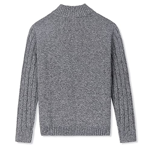 Kid Nation Boys Sweater 100% Cotton Quarter Zip Sweater Kids Cable Knit Casual Pullover (Previously Amazon Essentials)2
