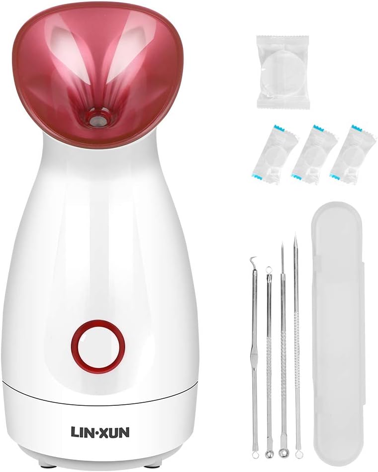 Facial Steamer Nano Ionic Facial Steamer Warm Mist Atomizer Humidifier Moisturizing Hot Face Steamer For Home Facial SPA (color)