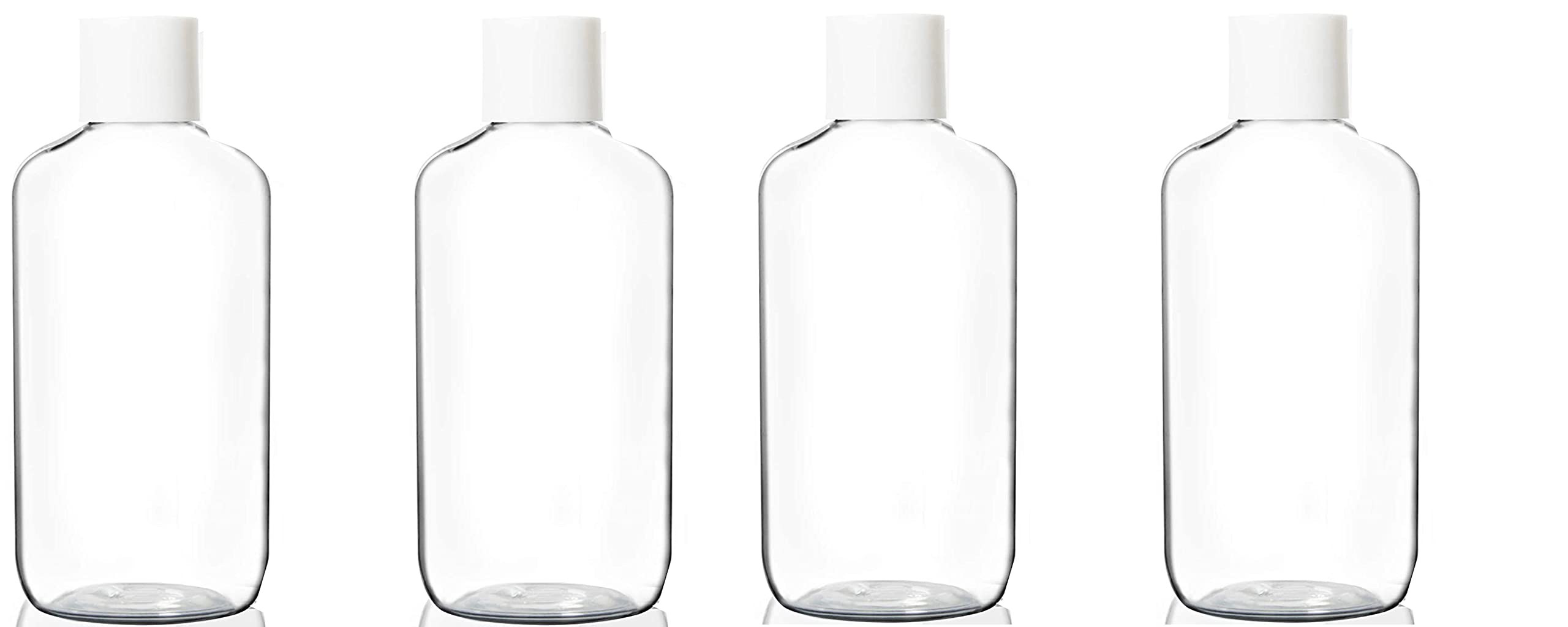 Hunky Dory 4pcs 500ml Empty Clear Plastic Bottles Refillable Travel Size Cosmetic Containers Leak Proof Squeeze Bottles with White Flip Top Cap for Toiletries,Shampoo.-picture-25