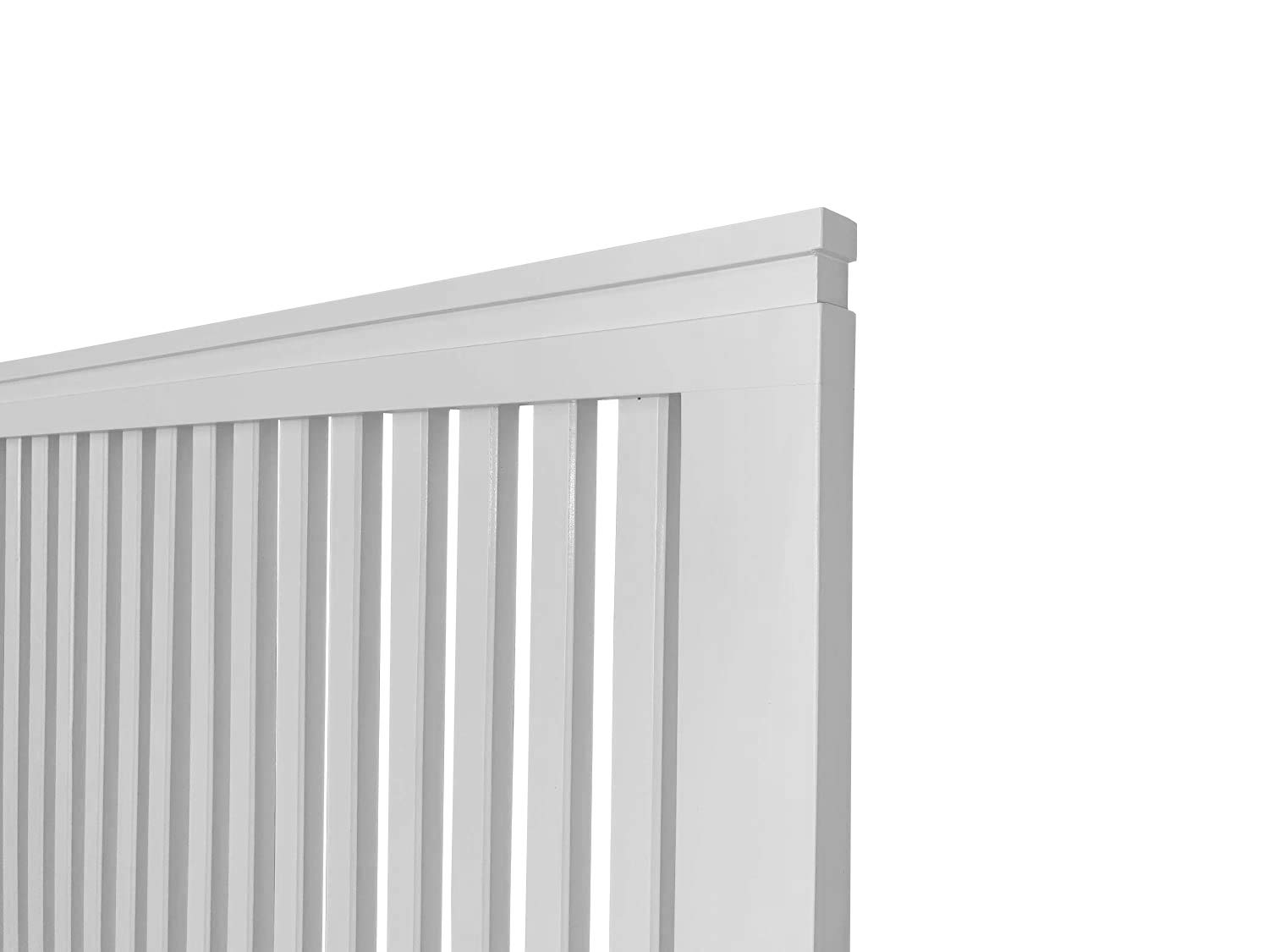 cabecero Modelo daimiel para Cama de 105 Fabricado en Madera Maciza de Pino insigni con largueros Verticales Acabado en Blanco Satinado