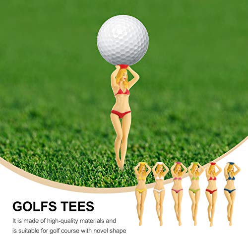 BESPORTBLE 6Pcs Biquíni Tees De Golfe Colorido Pin- up Senhora Menina T De Golfe Plástico Engraçado
