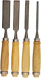 Kit Jogo Formão 4 Pçs Madeira Ferramenta Manual Entalhar Profissional