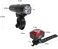 Vista 5 de Luces de Bicicleta BV, Super Brillantes con 5 Faros LED Delanteros y 3 Traseros, Luces de Bicicleta para Montar de Noche con Liberación Rápida, Set