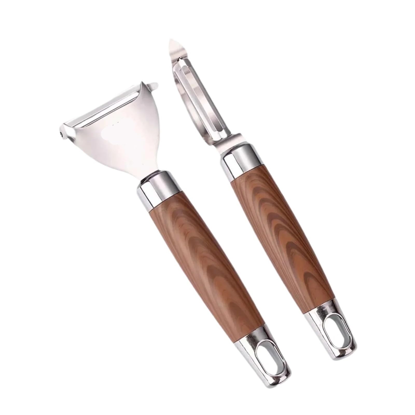 Generico Coltello for sbucciare le venature del legno imitazione acciaio inossidabile, frutta, raschiare(Mix-2Pcs)