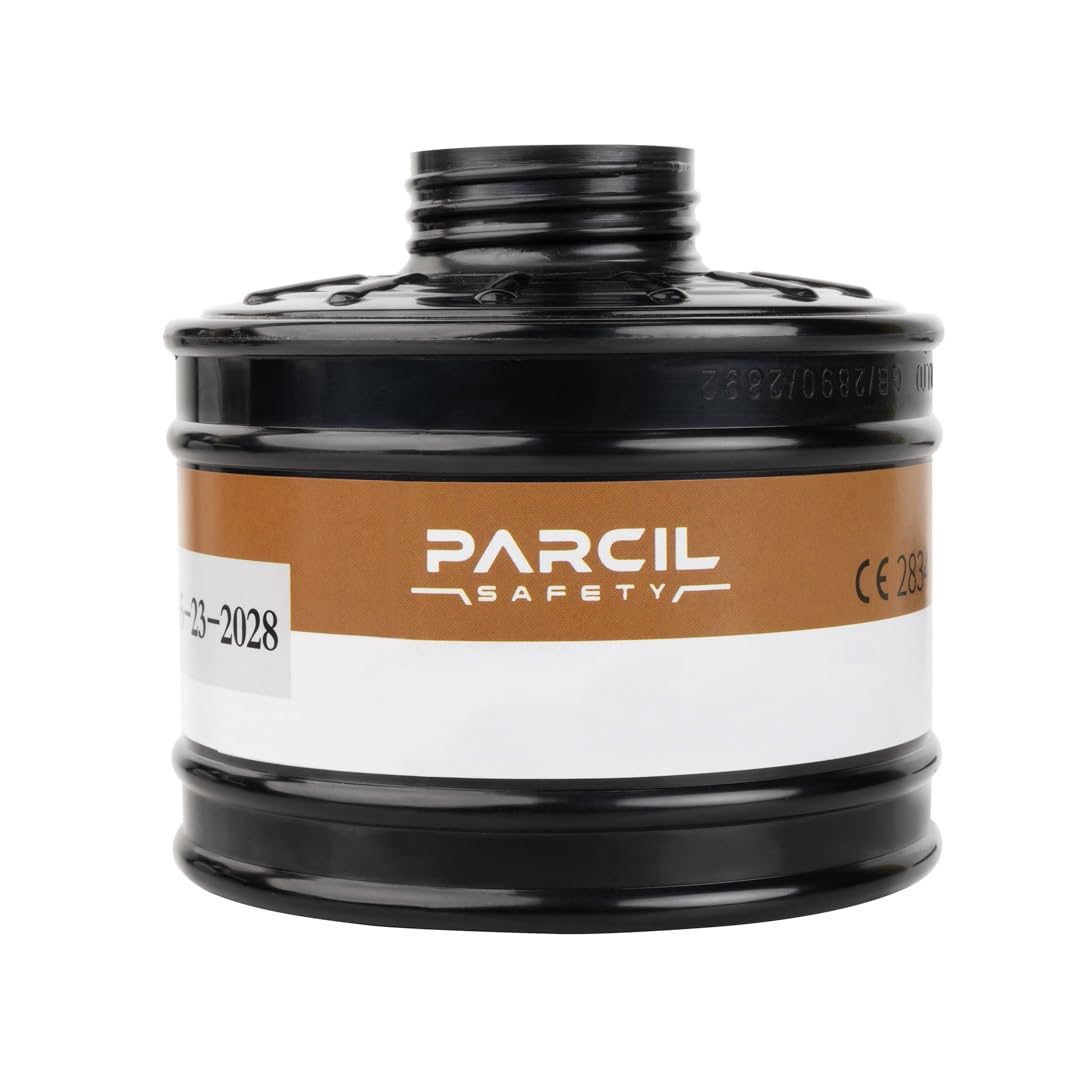 Parcil Distribution Facemask 40mm Gas Mask Filter | Organic Vapour Respirator Carbon Filter Cartridges for Full Face Respirator Filters