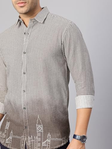 Image of Majestic Man Stylish Ombre Print Pure Cotton Casual Shirt for Men