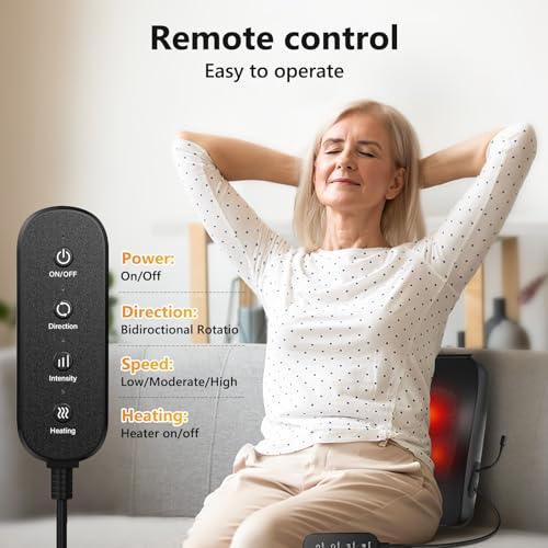 Back Massager with Heat,Shiatsu Neck Back Massager Pillow,Deep Tissue Kneading Back Massage,Massage Pillow for Shoulders,Legs,Foot,Body Muscle Relief,Neck Massager for Women/Men/Dad/Mom - Image 5