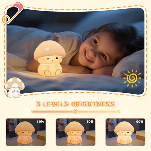 Veilleuse champignon en silicone, une idée cadeau déco et douce - 3