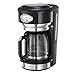 Russell Hobbs Machine à Café, Cafetière Filtre 1,25L 1000W, Rapide, Plaque Chaude, Design Vintage - Noir 21701-56 Retro