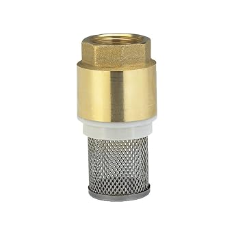 Foot Valve, Check Valve, Brass Vertical Check Valve with Filter for Connection to Pump-DN15-1/2"