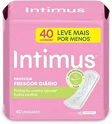 Intimus Days 202304 - Protetor Diário com Perfume, 40 unidades - Leve 40 Pague 30, Branco