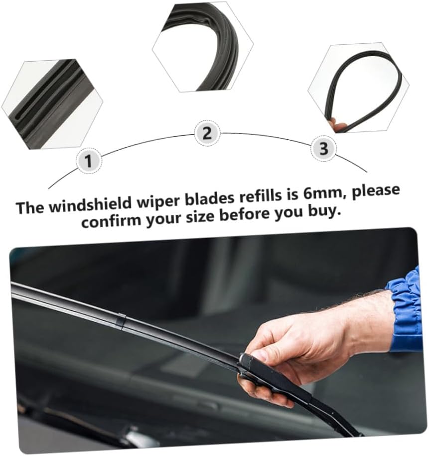 GLEAVI 4pcs Season Automobile Wiper Strips Bone Easy Installation Fit for Enhanced Visibility Rainy Conditions