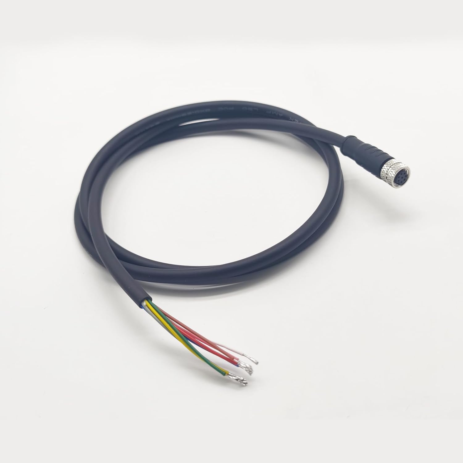 M8 8 Pin Female Connector Cable, A Code Straight Molding Cable Female Aviation Sensor Electrical PVC Cable Industrial Molded Cable 10M AWG24（10Meter）