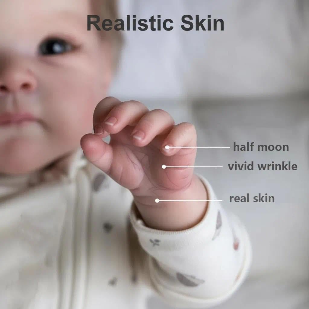 Zero Pam Bambole Bebe Reborn 45 cm Bebe Reborn Silicone Corpo Completo Neonato Realistico Bambole per Ragazze con Accessori Giocattoli per Ragazze