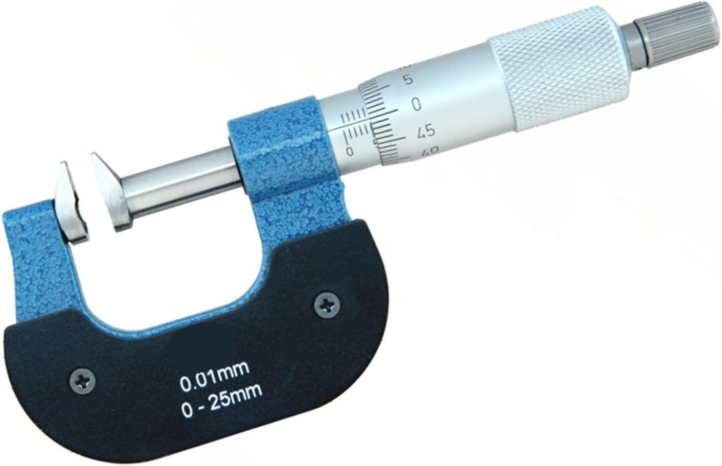 Micrometers 0-25mm 25-50mm 0.01mm Disk Micrometers Disk Measuring Faces for Measuring Gears and Paper Thickness(0-25mm 0.01)