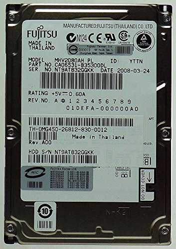 80 Go de disque dur IDE pour ordinateur portable Fujitsu Mhv2 080ah id12337