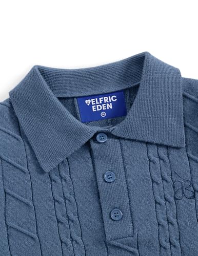 Aelfric Eden Women's Cable Long Sleeve Sweaters Solid Lapel V Neck Knit Casual Soft Pullover 2025 Fall Fashion Outfits3