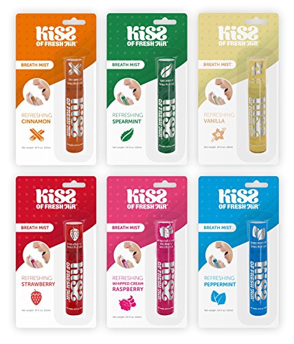 Kiss of Fresh Air Breath Spray (Variety of 6)"The Kiss Pack"