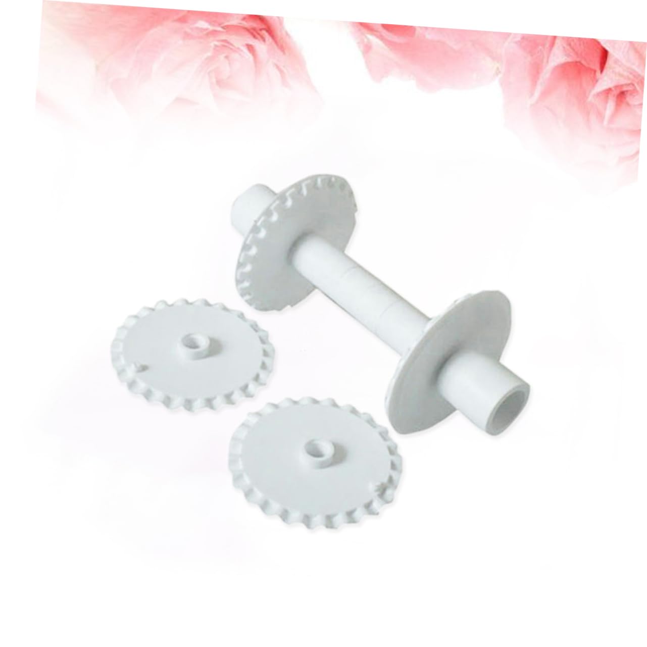 Roulette à Pâtisserie 6 Pièces en Plastique Blanc pour Gâteaux en Fondant | Pâtisserie Accessoires, Coupe-pâtes Décoratif Gaufré, Réalisation de Gâteaux en Fondant