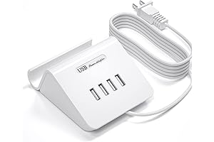 VHBW Multi USB Charger Station 25W, 4 Port USB Charging Station for Multiple Devices