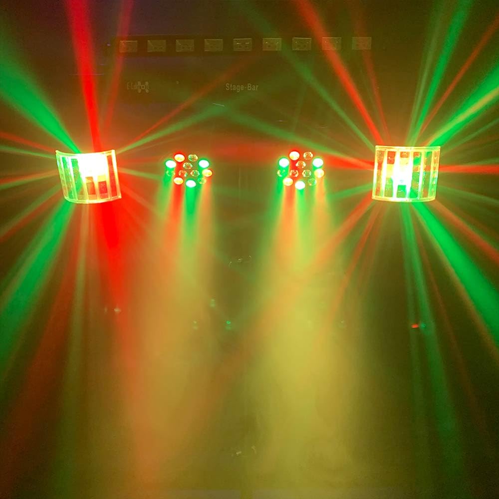 E-Lektron STAGE-BAR 5-fach LED RGBW & UV DMX Lichteffekt Lichtanlage Set mit Stativ, inkl. Tragetasche