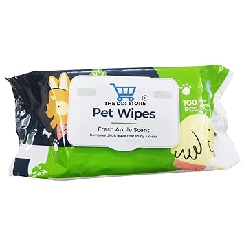 THE DDS STORE Pet Wipes for Dogs, Puppies & Pets - Apple Scent 6