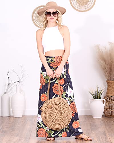 Image of Popana Long Maxi Skirt for Women, Flowy Long Skirts for Women | High Waisted Soft Trendy Rayon, Sundress Convertible Skirt, Long Length Bodycon Maxi Skirt, Petite and Plus Size