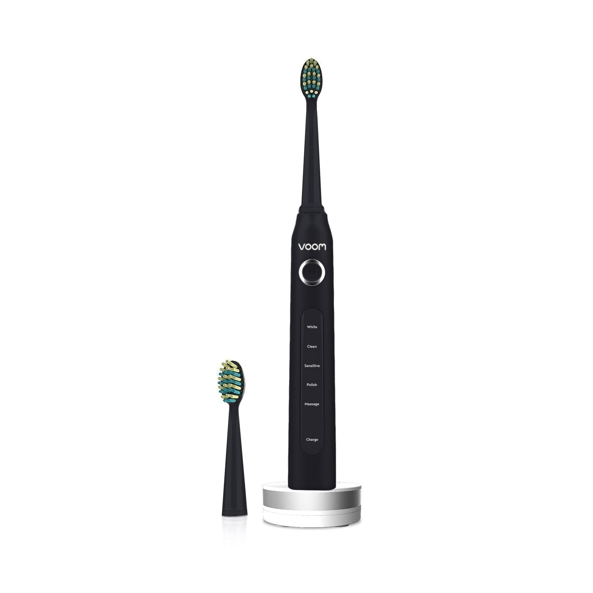 Voom Sonic Pro 5 Spazzolino elettrico per adulti – Spazzolino elettrico ad ultrasuoni con testina di ricambio, potenza consigliata dal dentista spazzolino sonico con 5 modalità