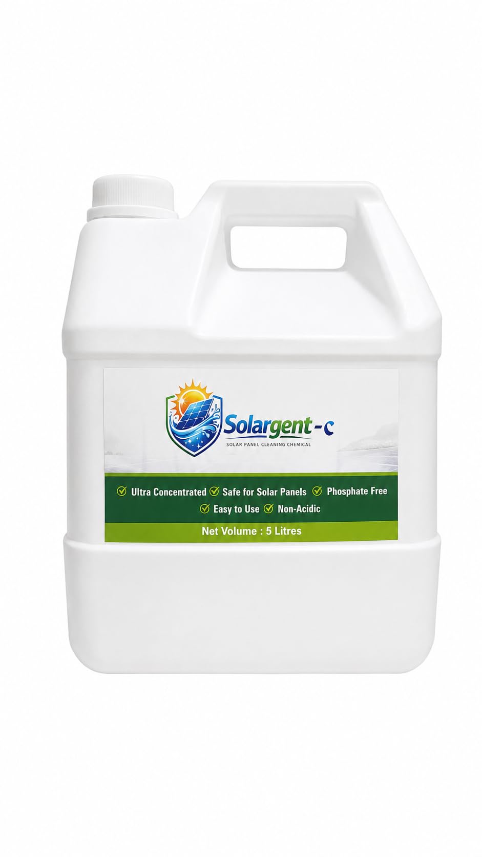 C Solar Panel Cleaning Chemical 5 Litre | Concentrated Solar Panel Cleaner Liquid for Dust, Dirt, Bird Droppings & Stains | Non-Acidic, Phosphate Free Solar Module Cleaning Solution-image-20