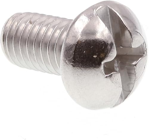Prime-Line 9004025 Tornillo para máquina, cabeza redonda, ranurado/Phillips Combo, #10-32 X 3/8 pulgadas, grado 18-8 de acero inoxidable, paquete de