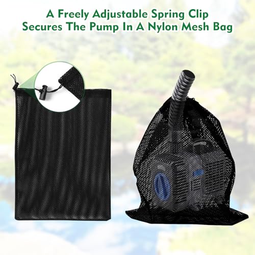 2 bolsas filtro para bomba de estanque, negro, 8.66"x6.29" miniatura 7
