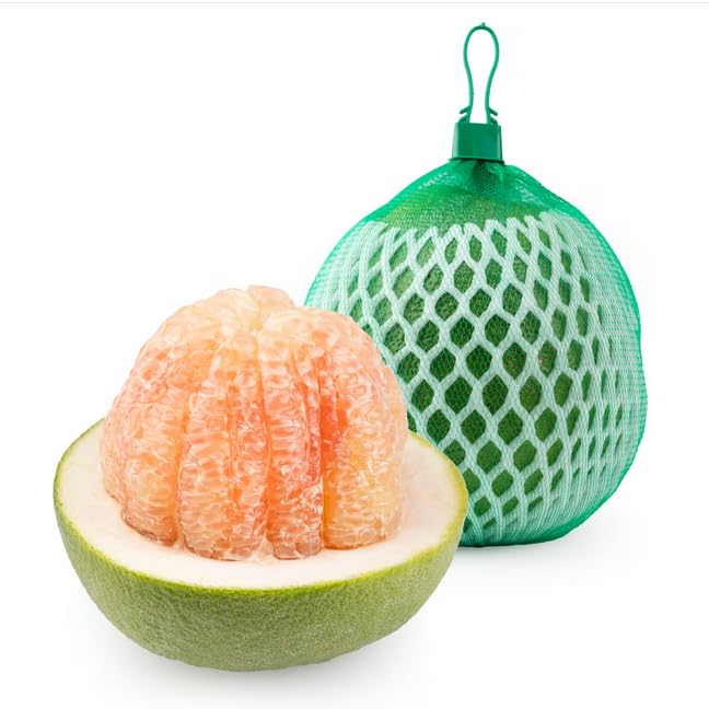 Fresh Pomelo Grapefruit Green, Red Flesh, Sweet Vietnam Emerald Red Pomelo - (Set of 3fruits)