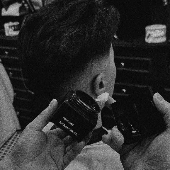 Miniatura 5 de H14 Goma de mascar de fibra para hombre, 3.38 onzas  3.4 fl oz, crema de peinado de fijación media con cera de abeja y almidón de maíz, fibra