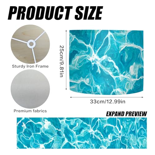Image of Nuxovilar Lamp Shades Set of 2, 13 inch Top x 13 inch Bottom x 10 inch High (Spider)