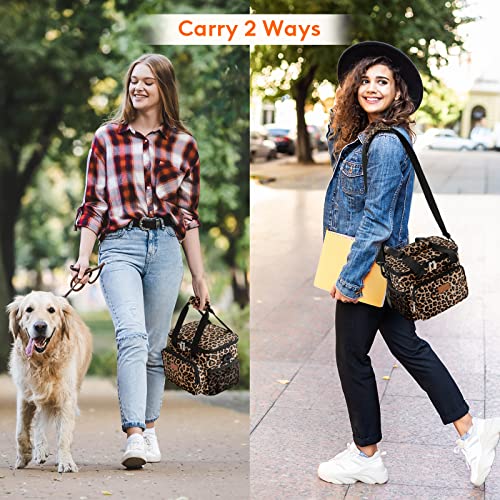 Lifewit Large Lunch Bag Insulated Lunch Box Soft Cooler Cooling Tote For Adult Men Women, Leopard 12-Can (8.5L) #TOP4