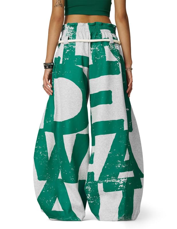 Aelfric Eden Herren Baggy Jogginghose Damen Barrel Sweatpants Baumwolle Kordelzug Freizeithose Wide Leg Elastic Sporthose mit Taschen