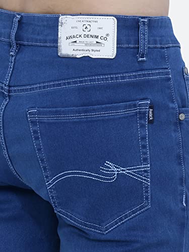 Image of Strechable Denim Regular Fit Mid Waist Light Weight Soft Feel Stretchable Denim Jeans Pant for Men