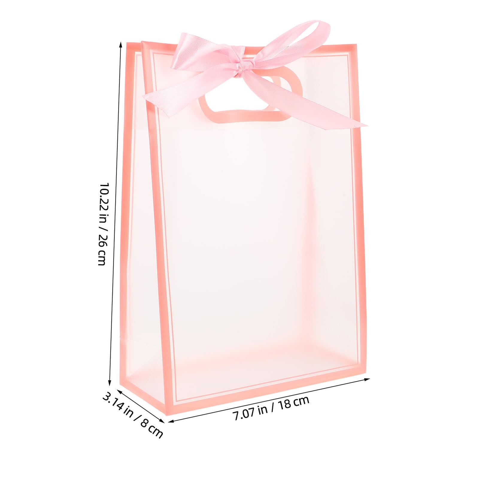 Bolsas de Obsequio Transparentes Rosas Plegables 15piezas Poliéster