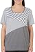 Alfred Dunner Women's Plus Size Assymetrical Stripe Knit Top