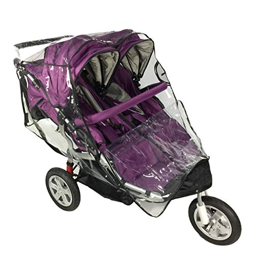Rain Cover For Double Stroller,Universal Size Weather Shield For Side By Side Double Baby Stroller. #TOP1