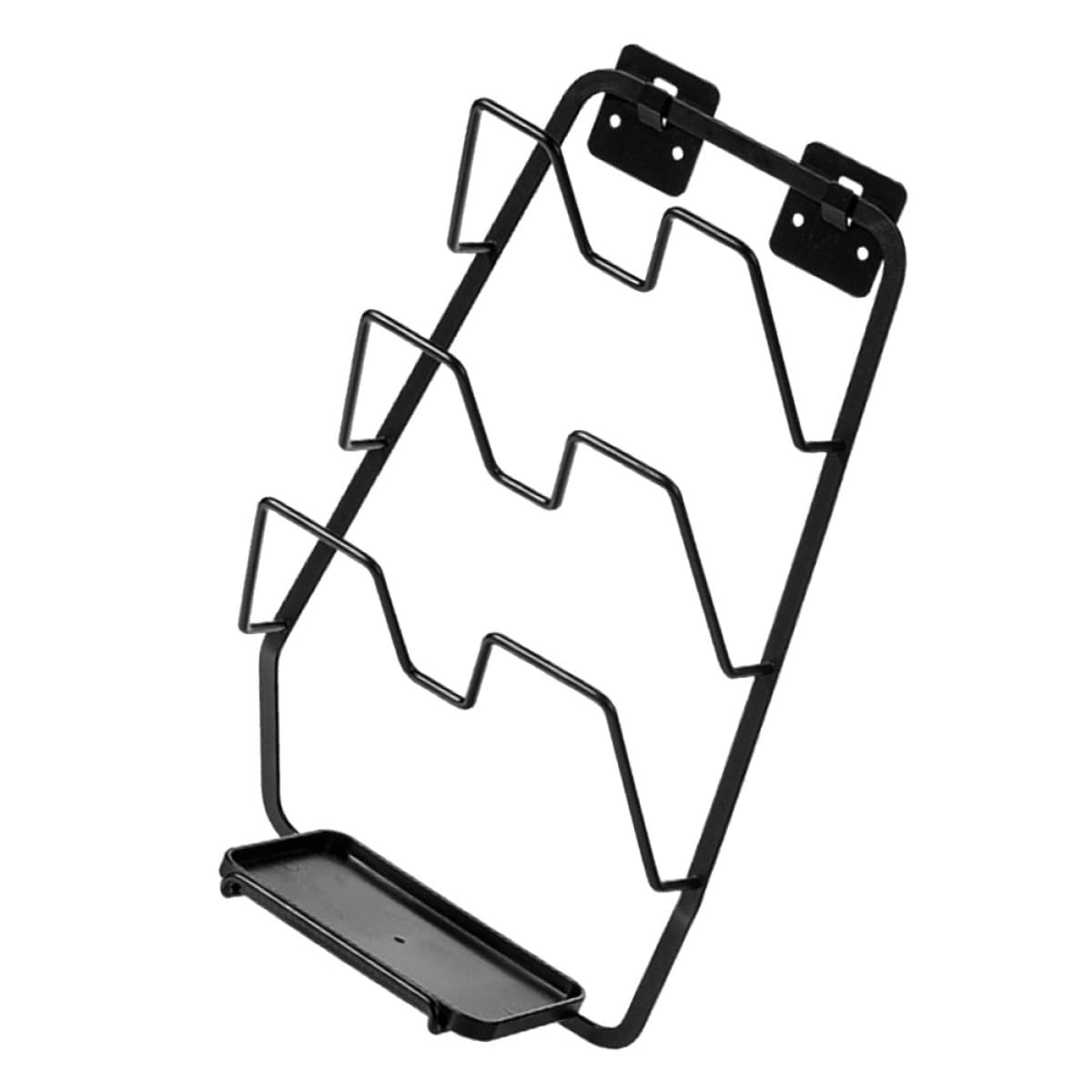 Homoyoyo Support Perçage et Noir de pour Mural Casseroles Couvercles Planches à Découper en Métal et Plastique, Organiseur sans Résistant Déformation Cuisine
