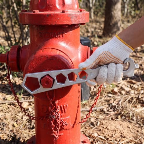 4 Pcs Hydrant Wrench 14-1/4" Dacromet Coated Steel for Firefighting — 사진 5